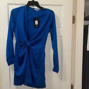 never worn blue mini long sleeve dress